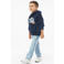 s.Oliver hoodie met print - donkerblauw