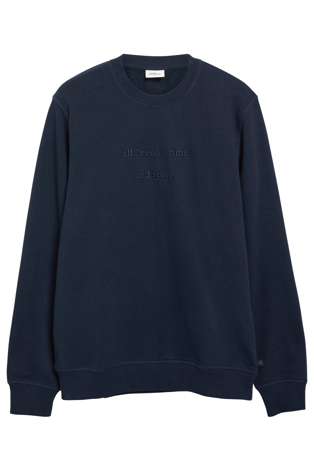 s.Oliver regular fit sweater - blauwzwart