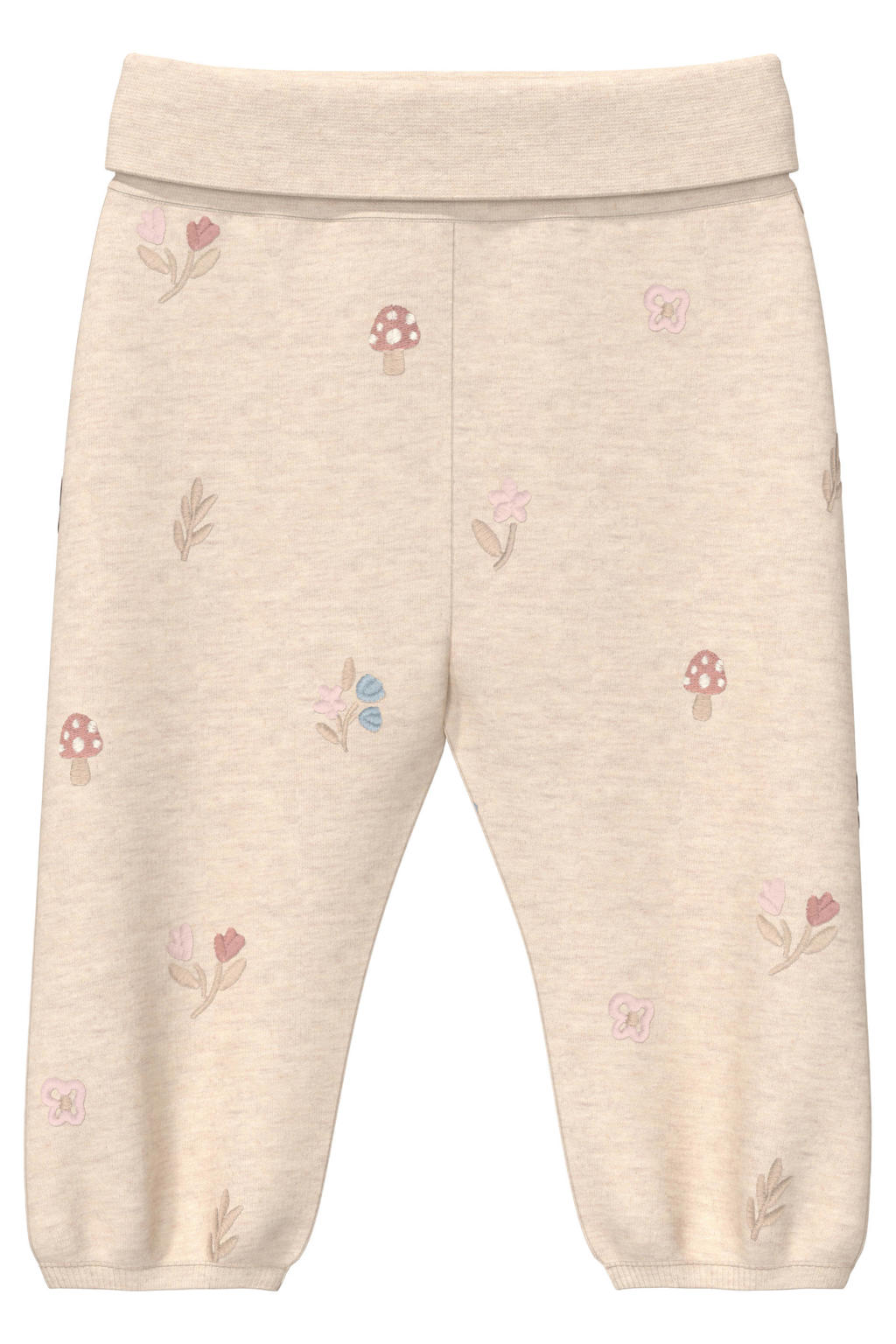 s.Oliver katoenen babybroek met print - beige