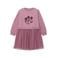 s.Oliver midi sweatjurk met glitters en tekst - roze