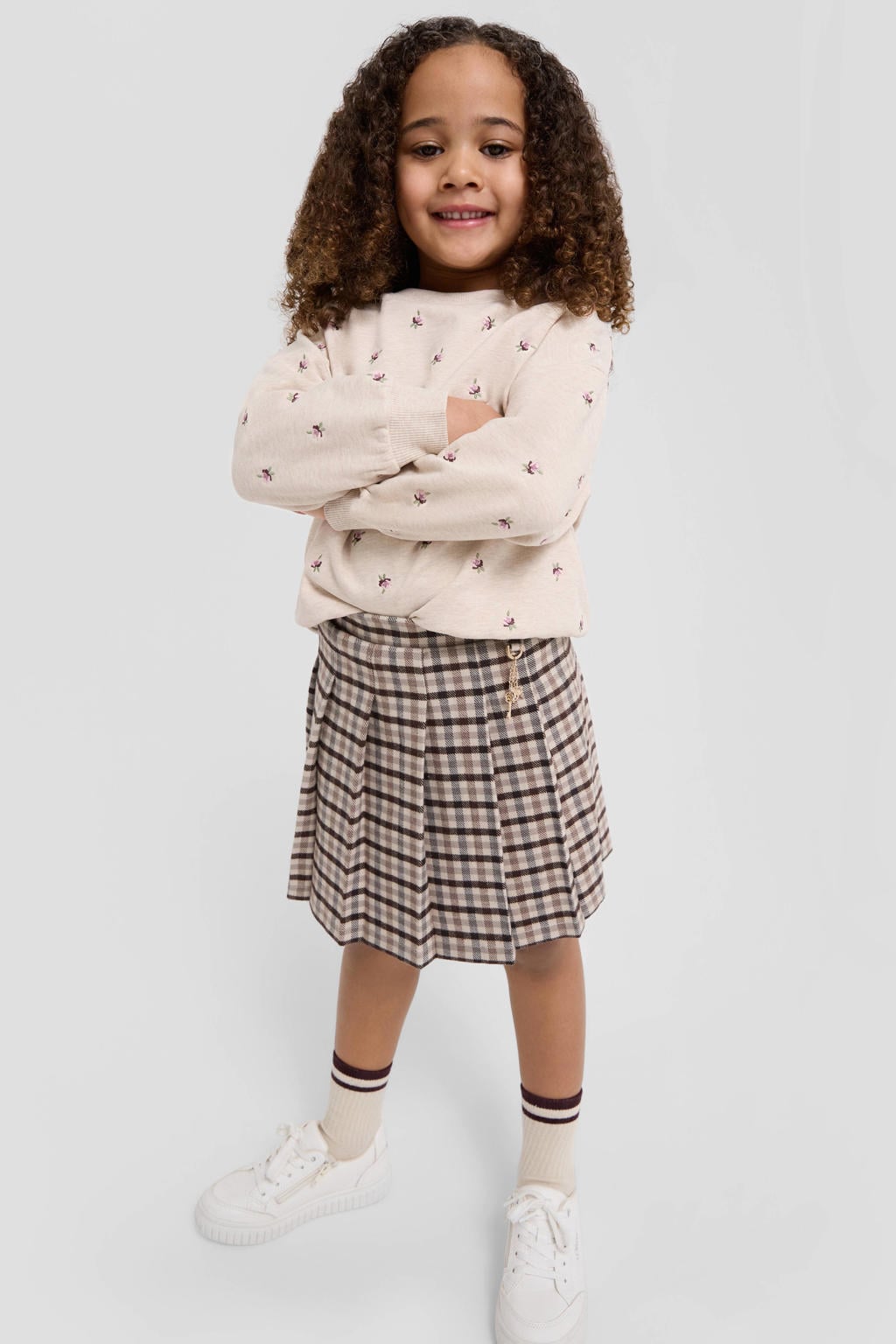 s.Oliver gebloemde sweater - ivoor