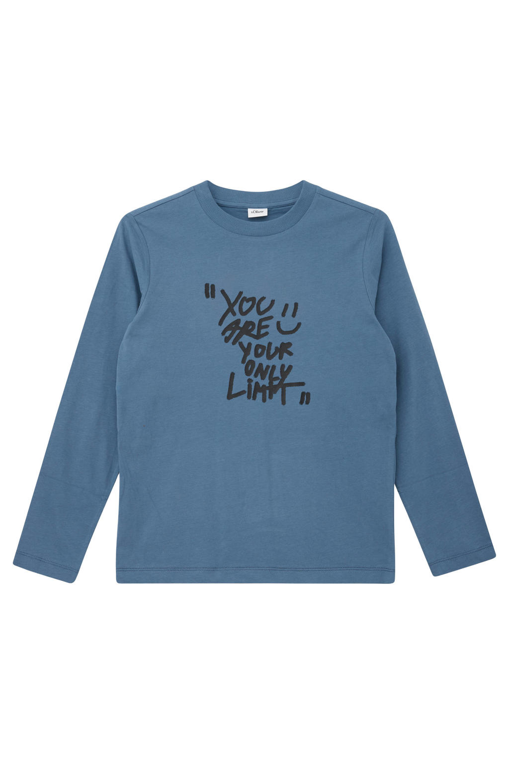 s.Oliver longsleeve met tekst - blauw