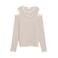 s.Oliver gestreepte longsleeve met open schouders - beige/donkerrood