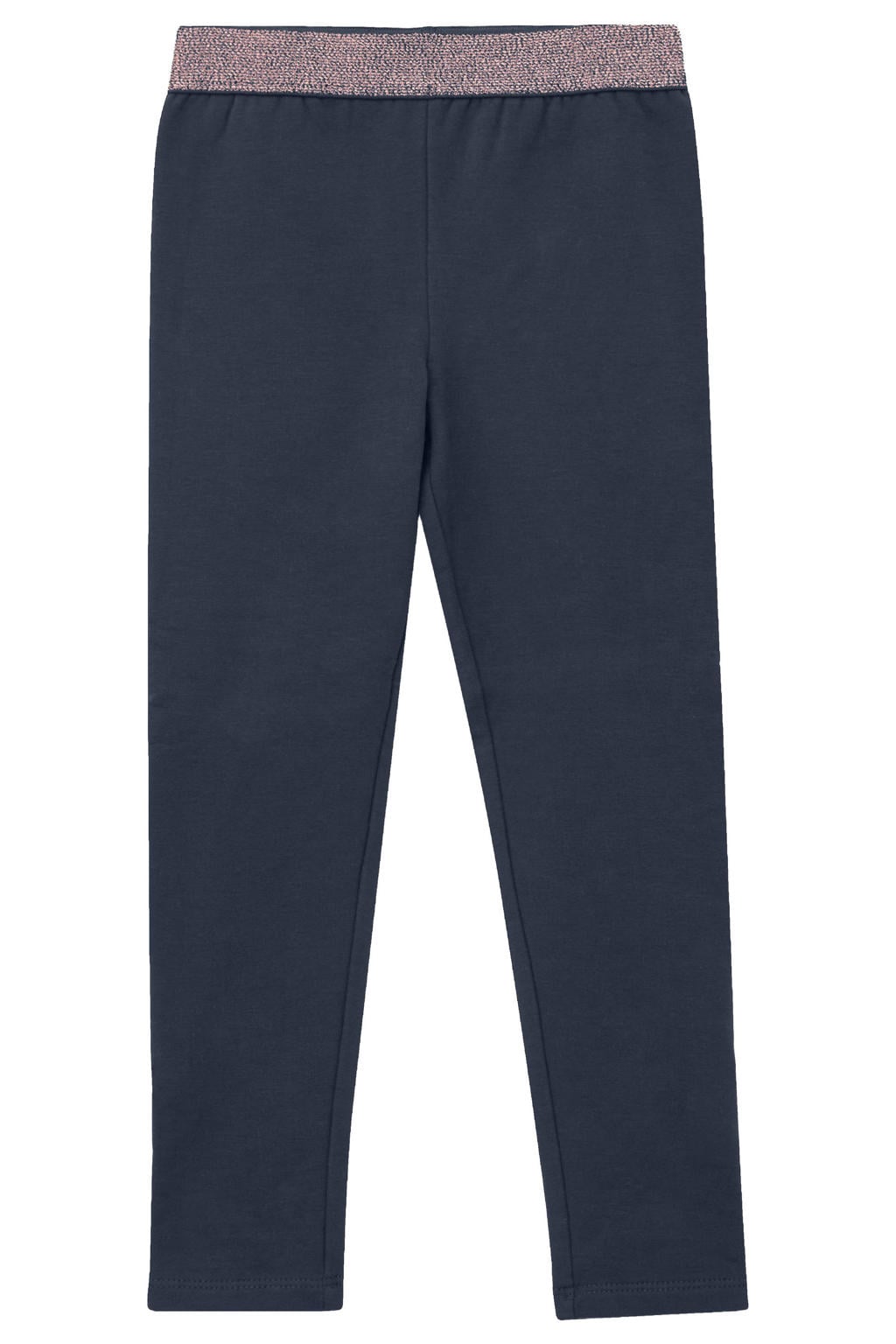 Donkerblauwe meisjes s.Oliver legging van katoen met elastische tailleband en effen