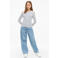 s.Oliver gestreepte longsleeve met cut-out - wit/blauw