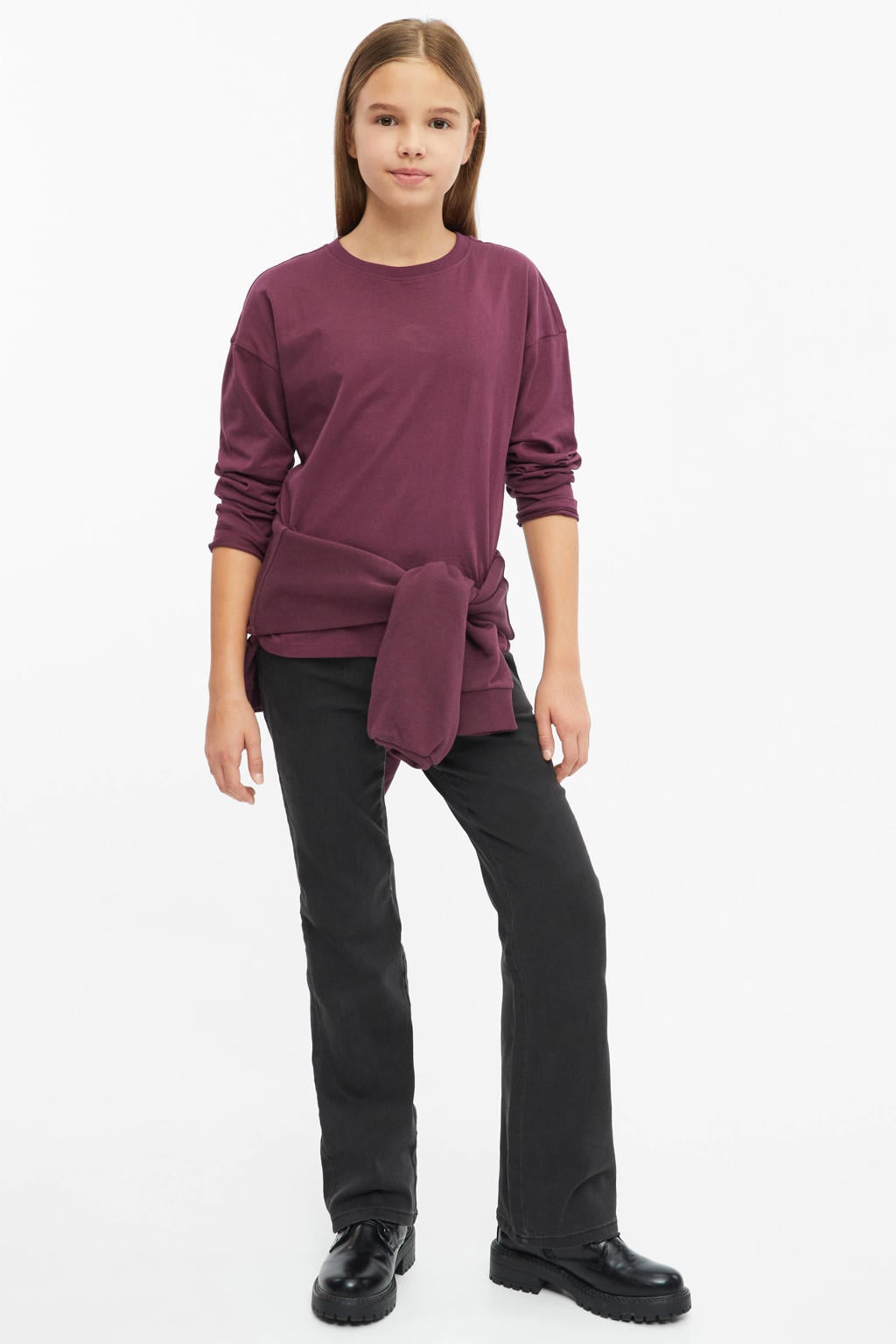 s.Oliver longsleeve met backprint - aubergine