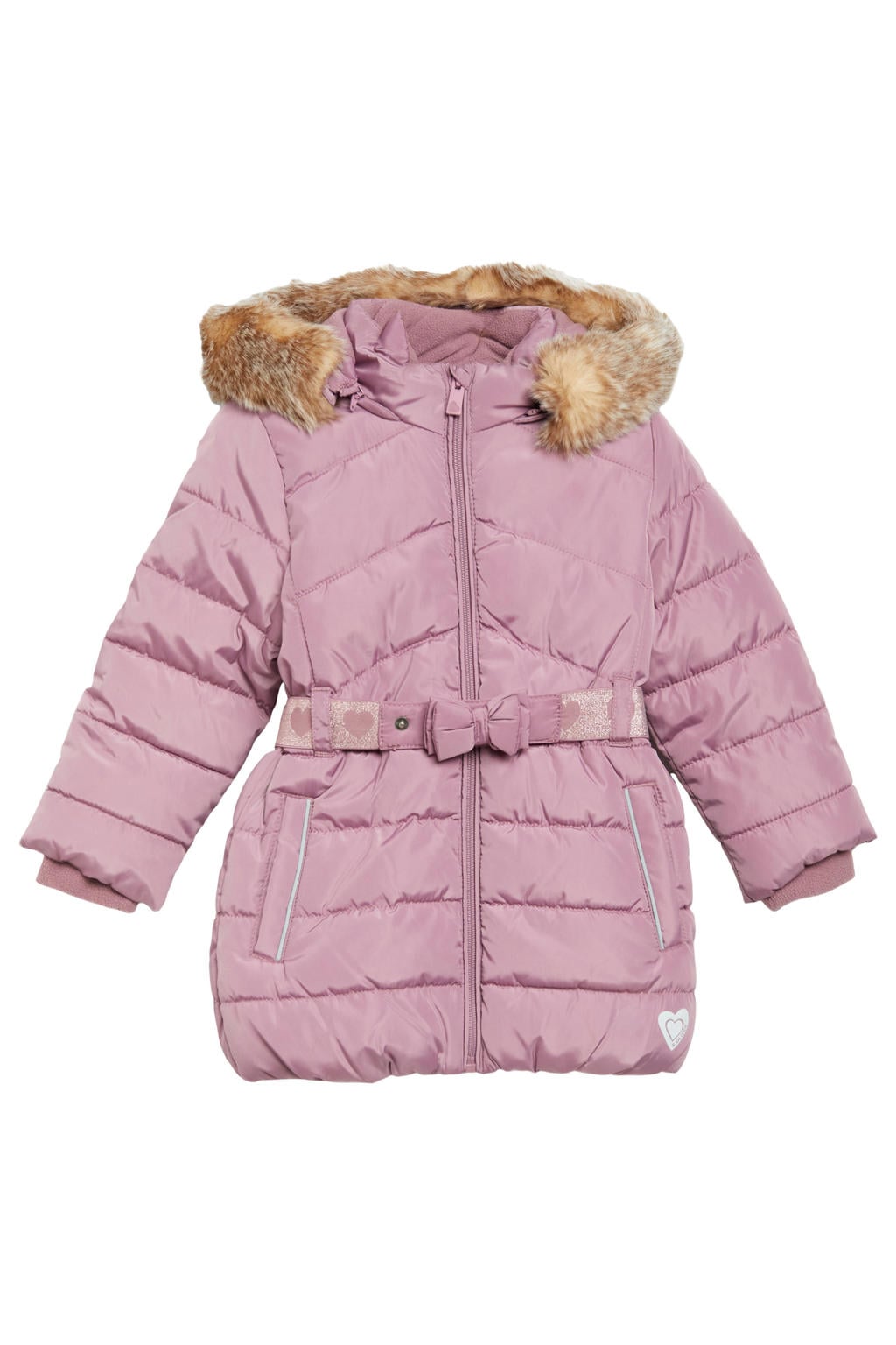 Roze meisjes s.Oliver van polyester met effen, lange mouwen, capuchon en ritssluiting