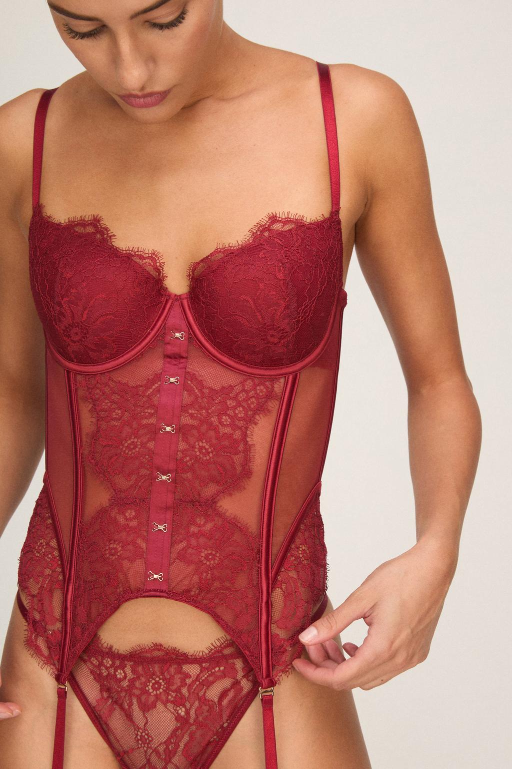 Hunkemöller Cecilia voorgevormde bustier met beugel - rood