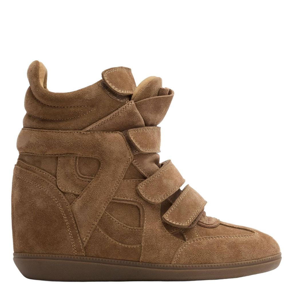 Sacha suède sneakers met sleehak - beige