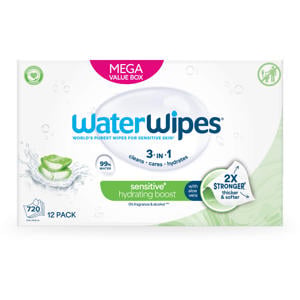Hydrating Clean doekjes - Voordeeldoos 12 x 60 - Plasticvrij - Gevoelige huid