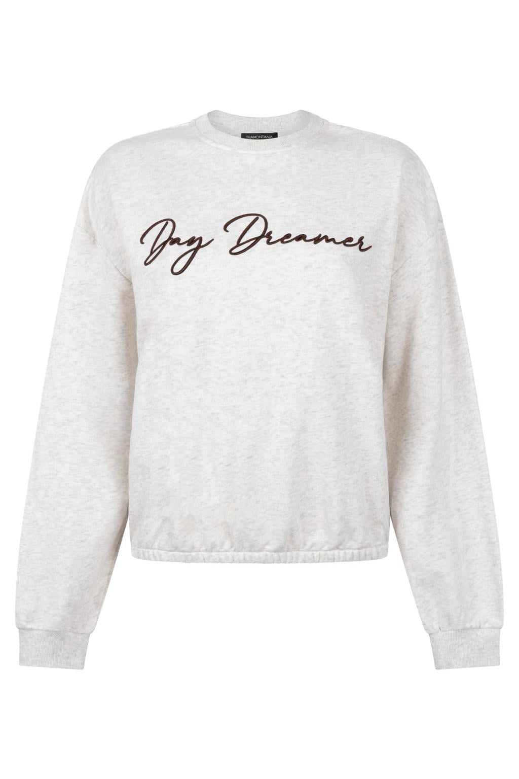 Tramontana sweater met tekst - grijs