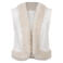 Tramontana quilted teddy gilet - ecru