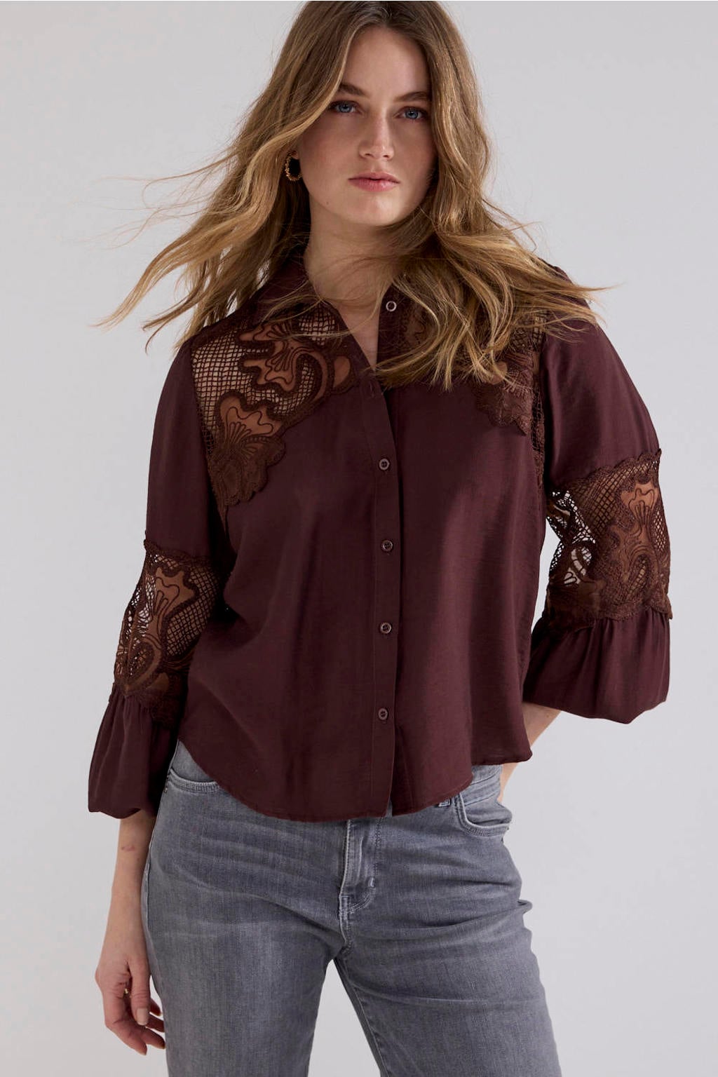 Tramontana gebloemde blouse - bruin