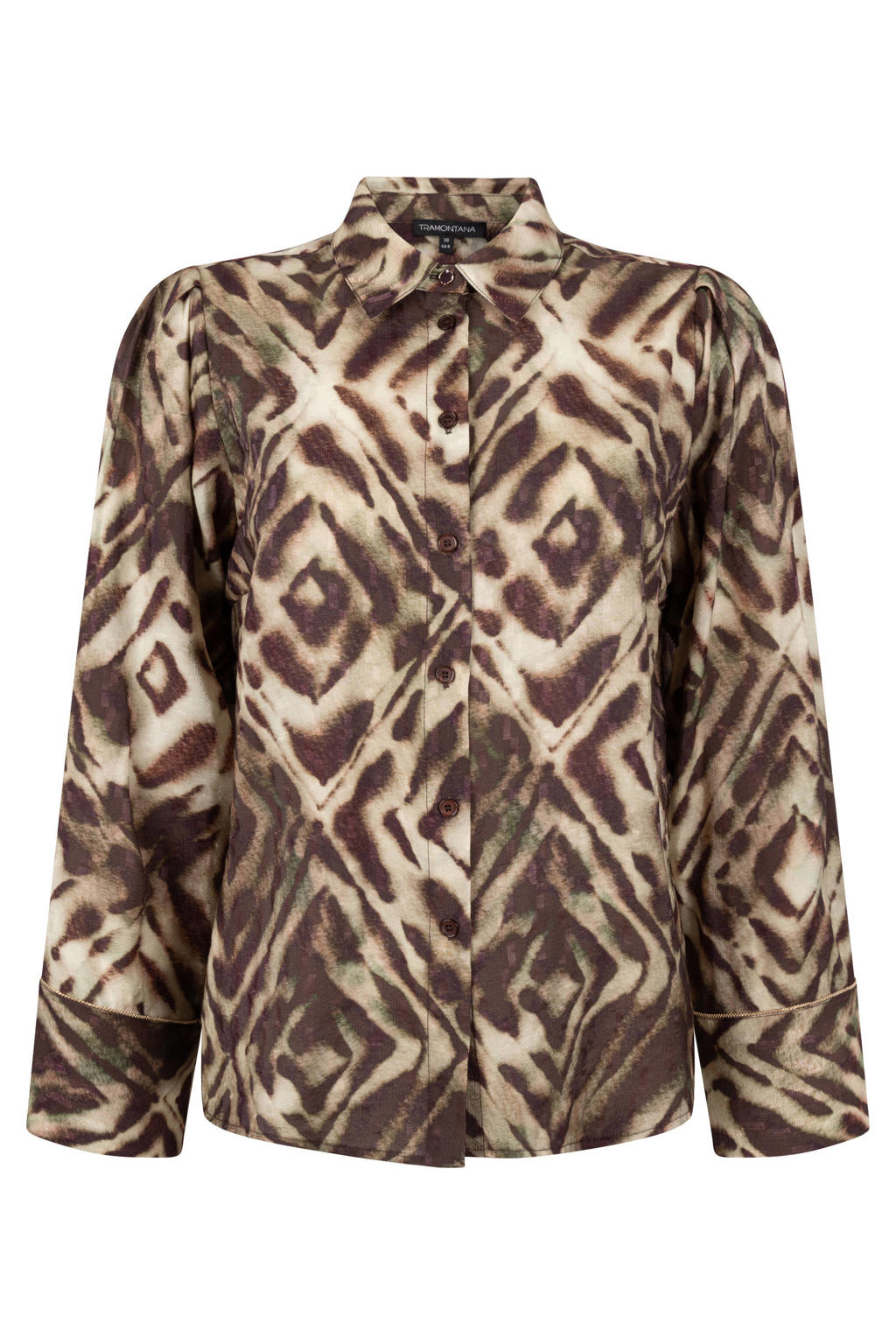 Tramontana blouse met print - bruin