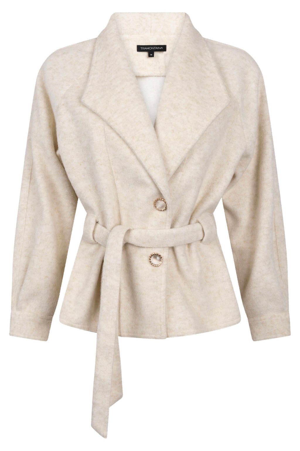 Tramontana gemêleerde getailleerde blazer met wol - beige