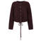 Tramontana gebreid vest met wol - donkerrood
