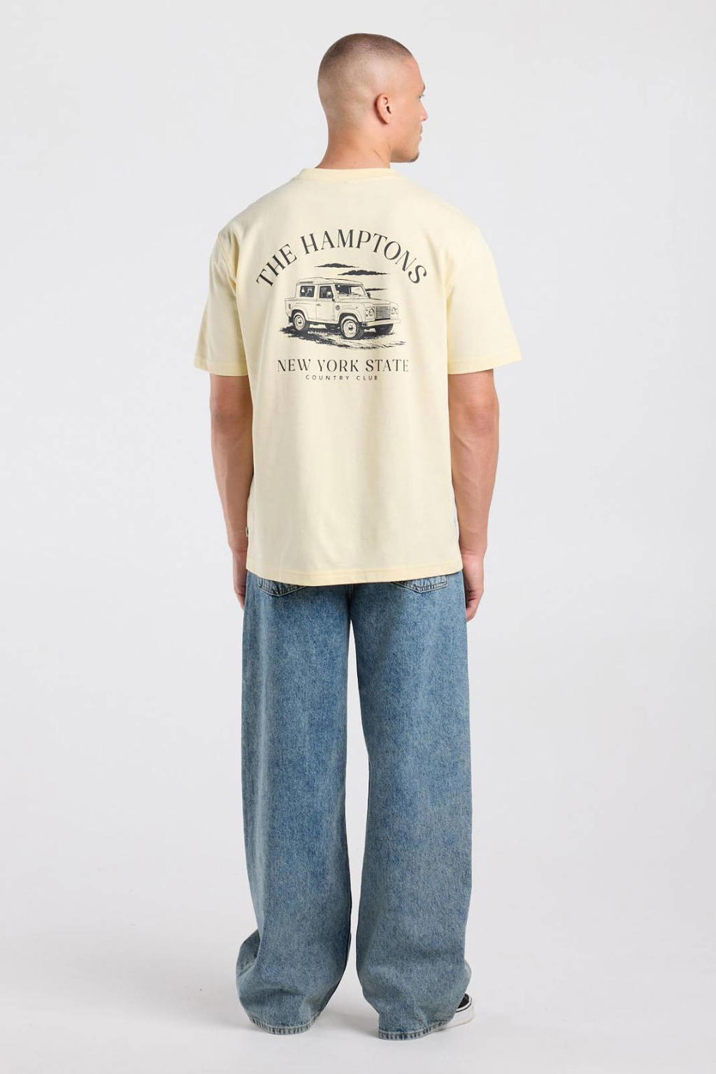 America Today relaxed fit T-shirt met backprint - vanilla
