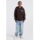 America Today hoodie met backprint - bruin