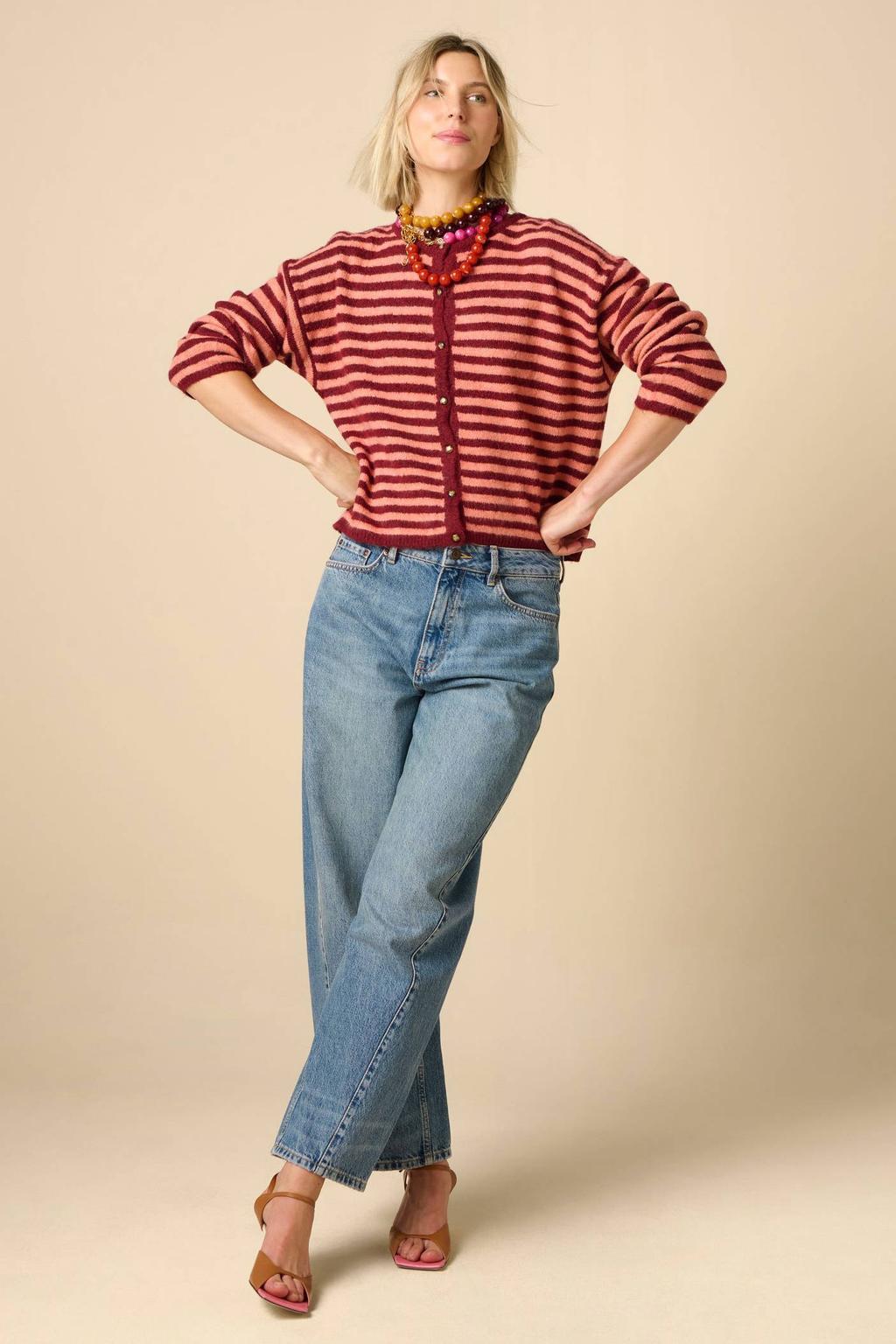 Sissy-Boy vest met wol - donkerrood