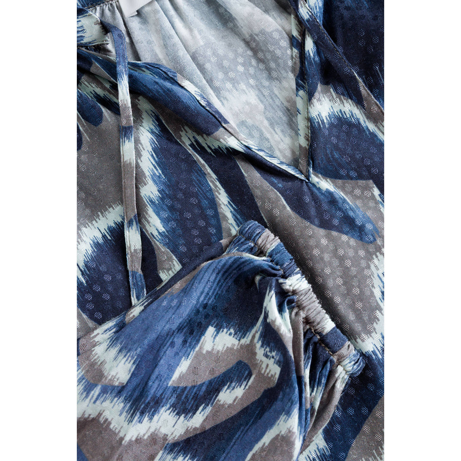 Yest blouse met print grijs meerkleurig