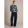 Yest blouse met print - grijs/meerkleurig