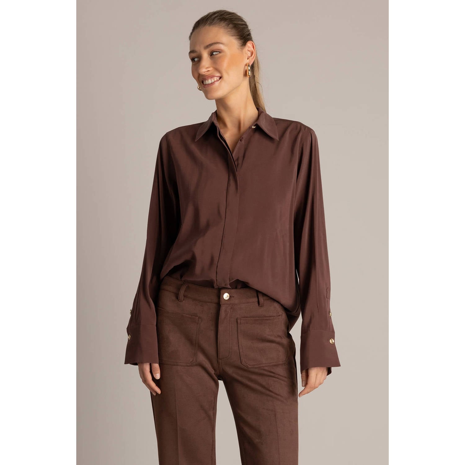 Yest blouse bruin