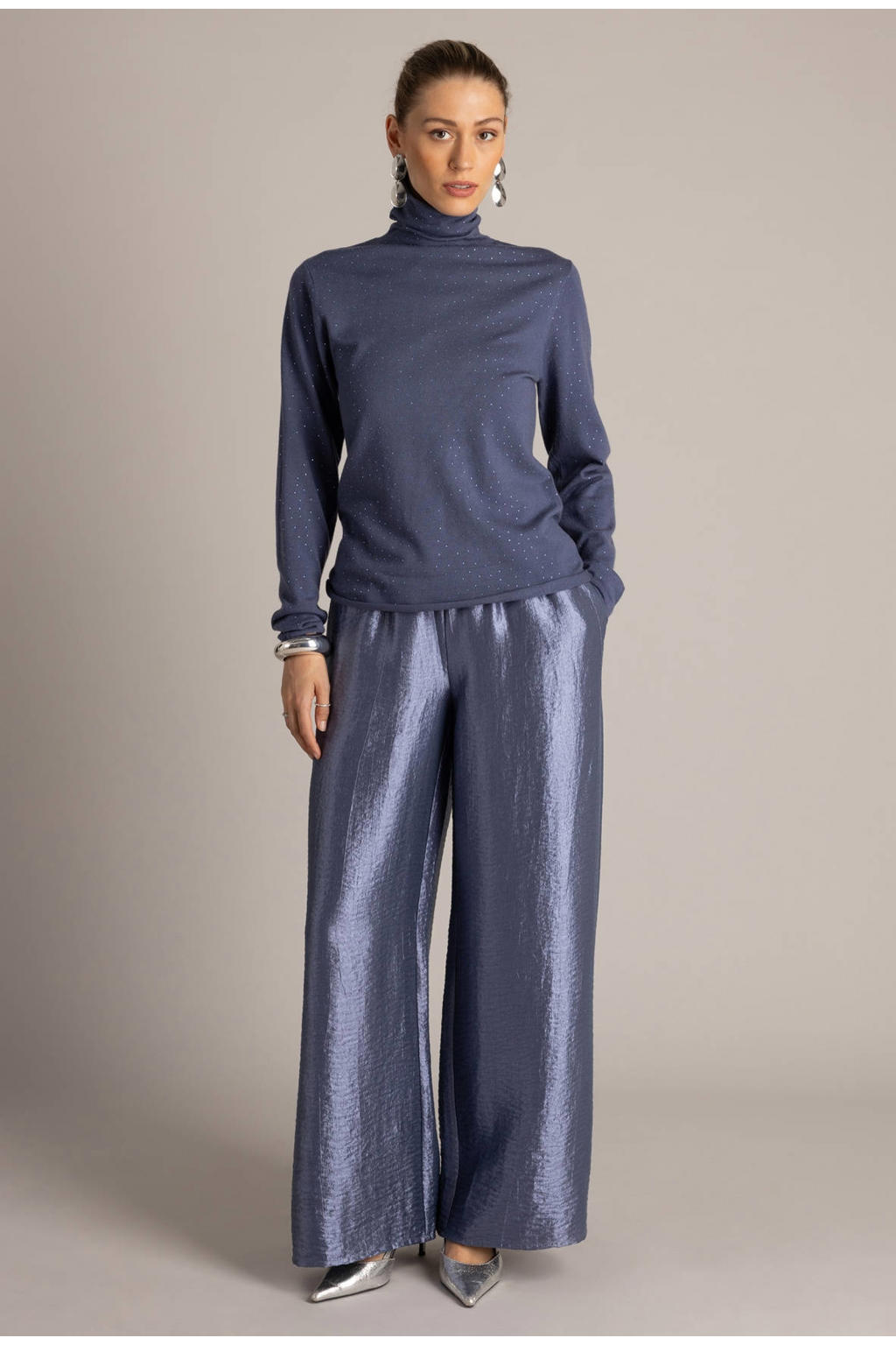 Yest top met strass-steentjes - blauw