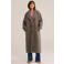 WE Fashion geruite manteljas met ceintuur en wol - bruin