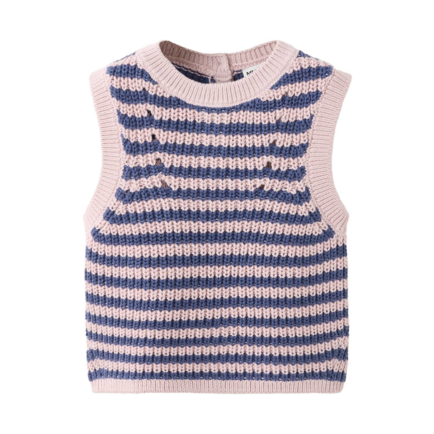 Mango Kids katoenen gestreepte spencer roze paars