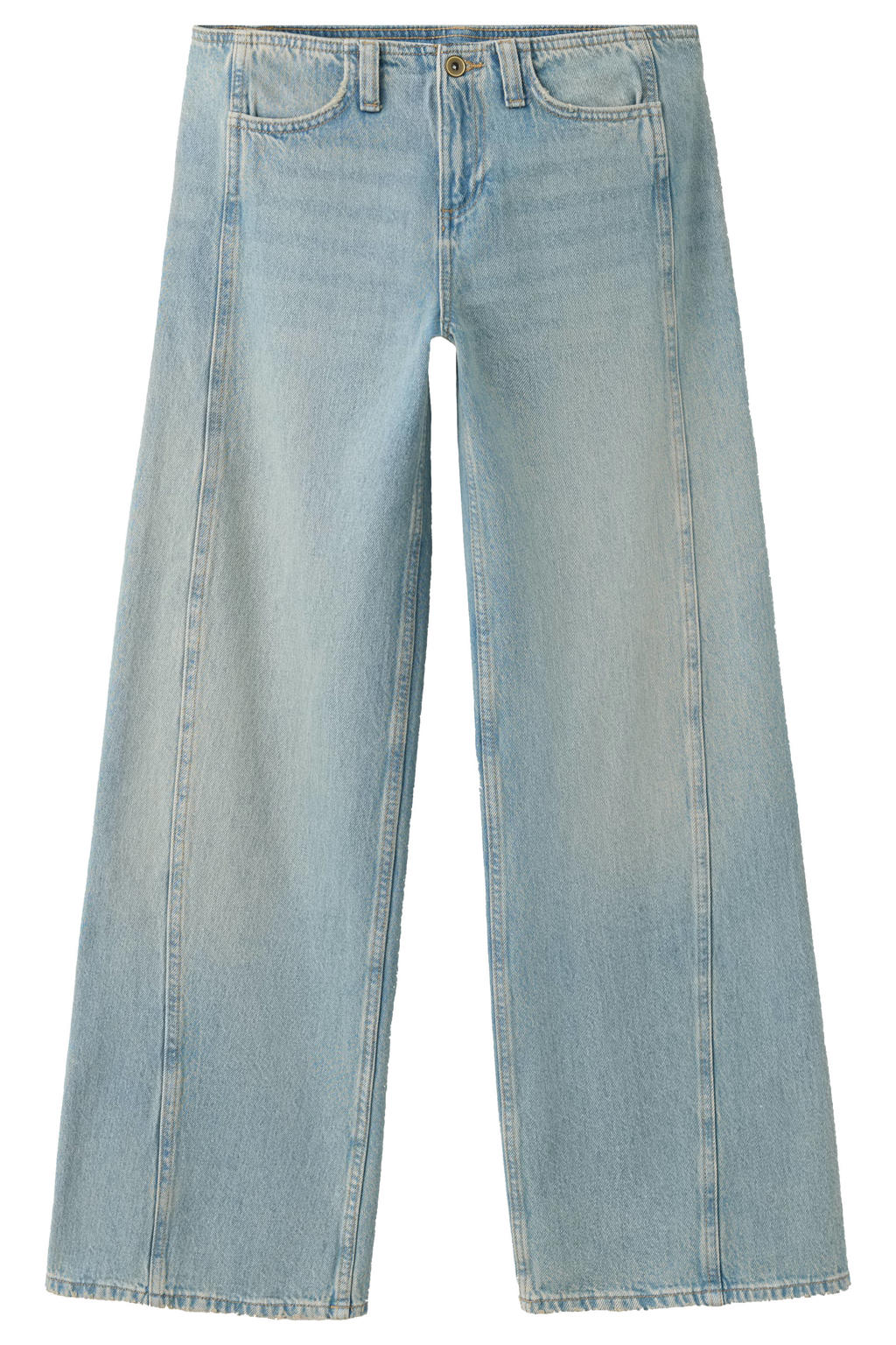 MANGO TEEN wide leg jeans - lichtblauw