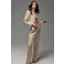 Mango wide leg jacquard broek - beige