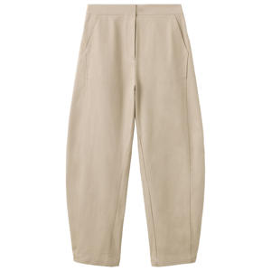 barrel high waist broek - beige