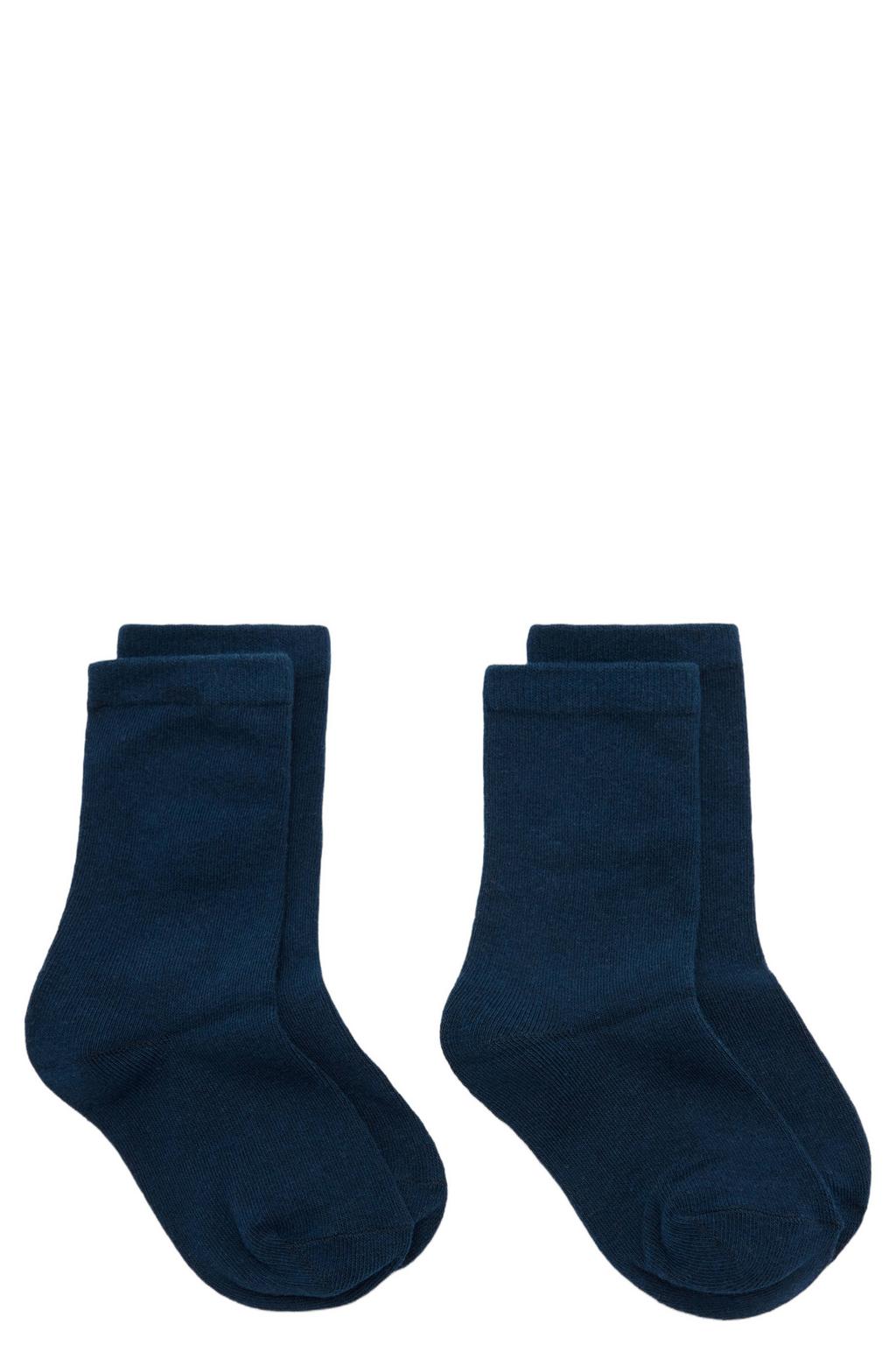 Mango Kids sokken - marineblauw (set van 2)