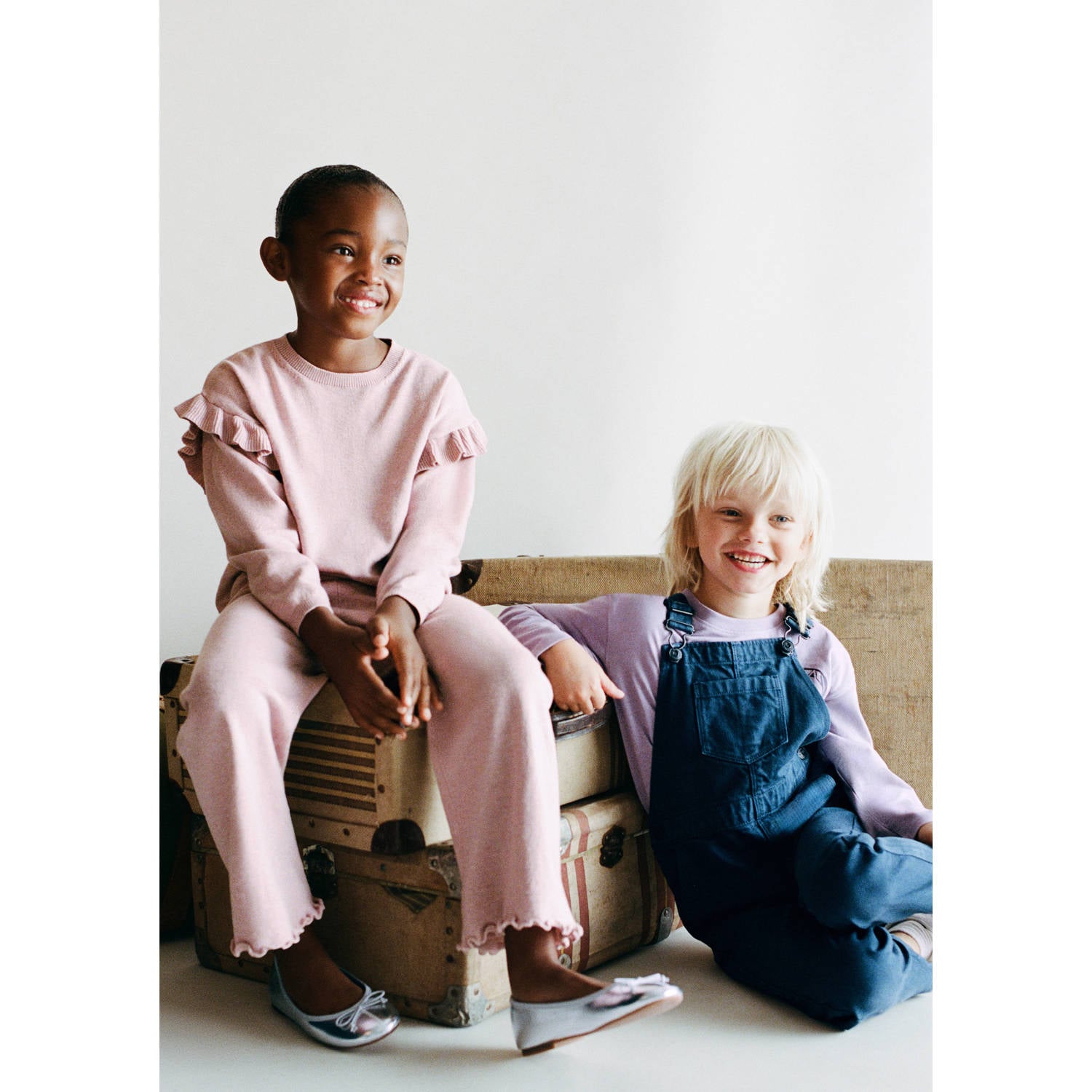 Mango Kids casual broek roze