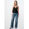 MANGO TEEN haltertop met borduursels - zwart