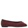 MANGO TEEN suède ballerina's met studs - donkerrood
