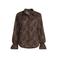 Tramontana kanten blouse - donkerbruin