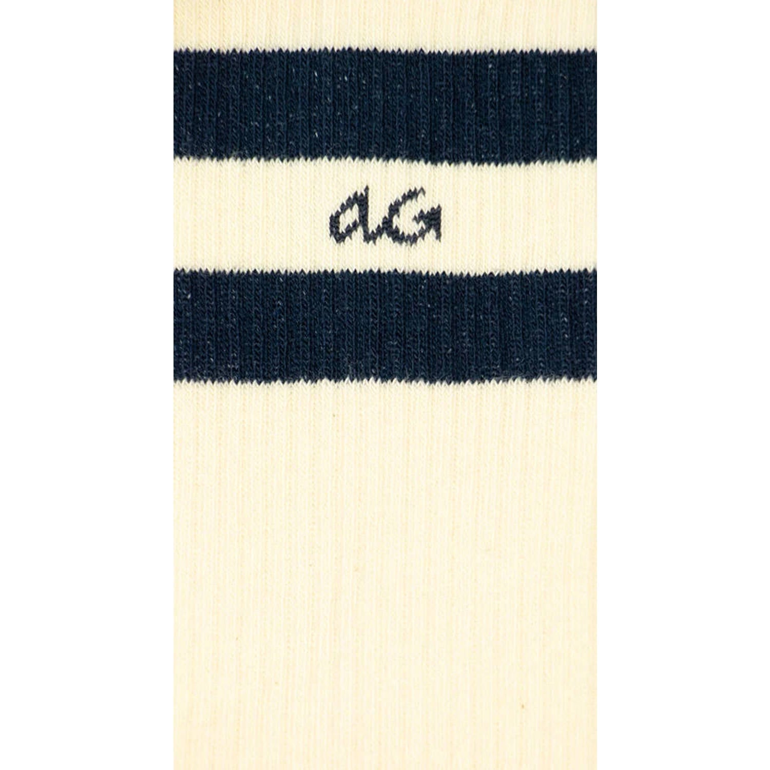 Alfredo Gonzales sokken Athletic Stripes ecru donkerblauw