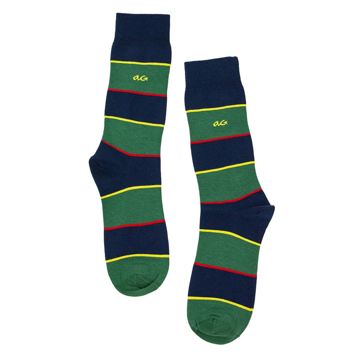Alfredo Gonzales sokken Varsity Stripes donkerblauw groen