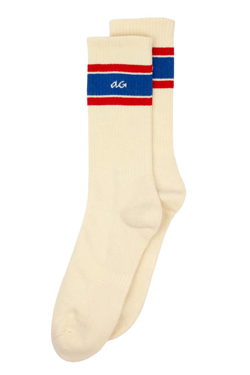 Alfredo Gonzales sokken Athletic Vintage Stripes ecru