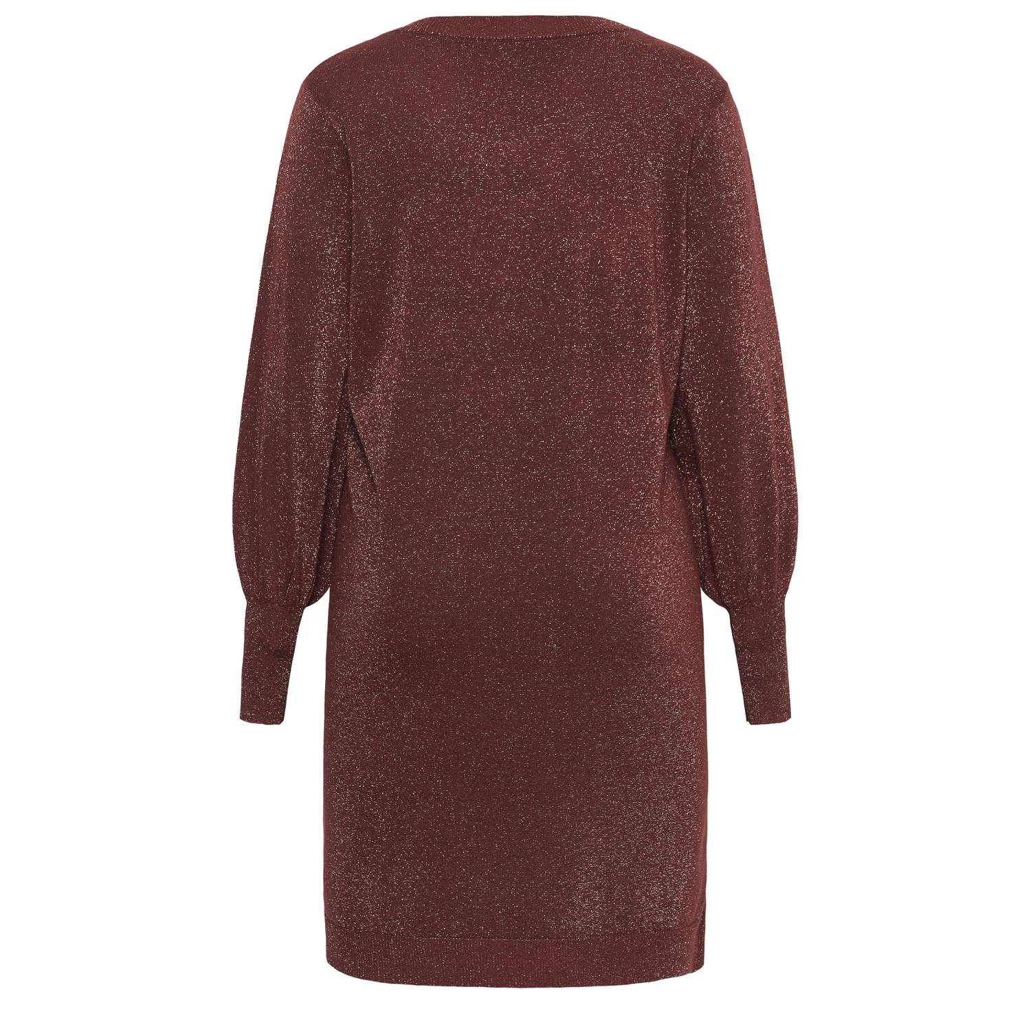 Kaffe Curve Plus Size glitterjurk donkerrood