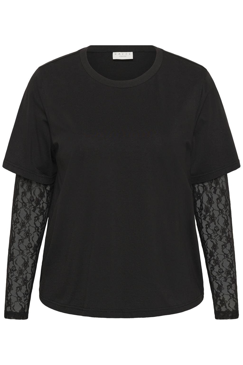 Kaffe Curve Plus Size top - zwart