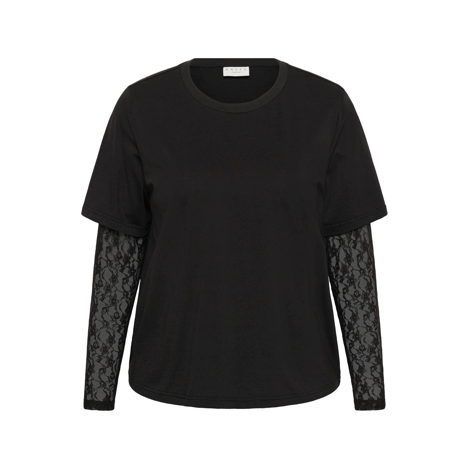 Kaffe Curve Plus Size top zwart