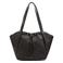 Manfield leren shopper donkerbruin