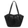 Manfield leren shopper zwart