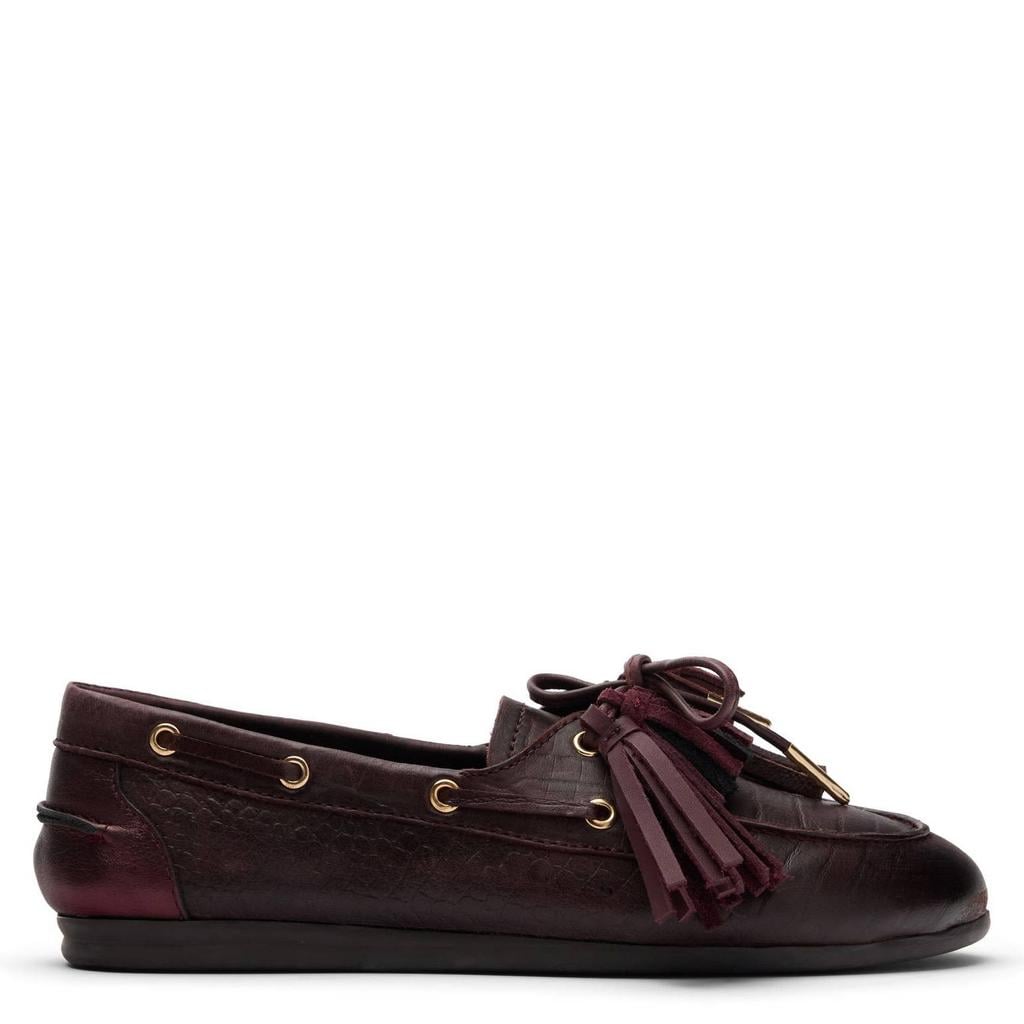 Sacha leren bootschoenen - bordeauxrood