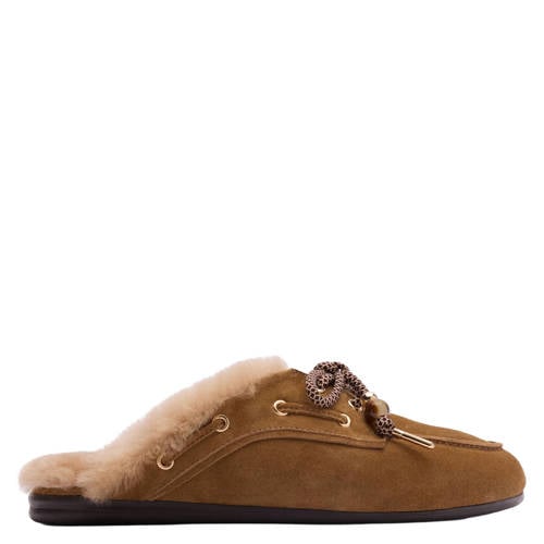 Sacha suède slippers cognac