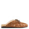 Sacha slippers met dierenprint - cognac