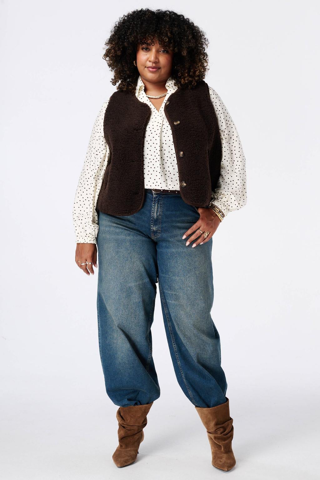 MS Mode gilet - bruin