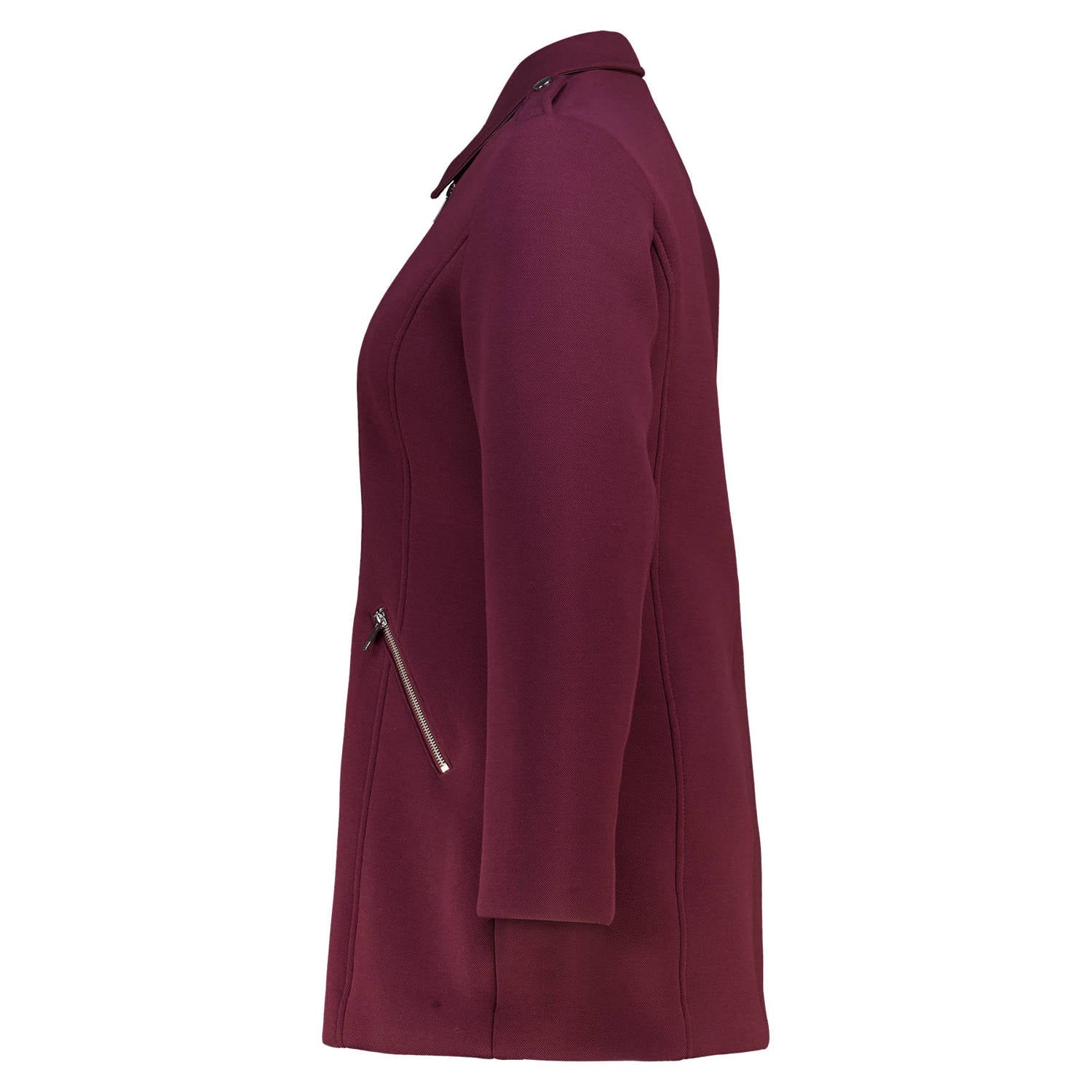 MS Mode Plus Size manteljas donkerrood